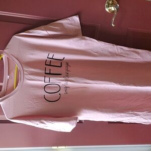 Coffee my Love Language mauve sleep tee size XL